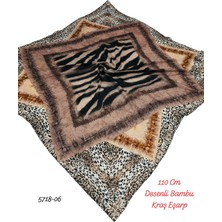 5718 110CM Desenli Bambu Kraş Eşarp