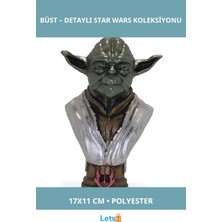 Letsii Yoda Büst Star Wars Koleksiyonu Için Detaylı Polyester Figür