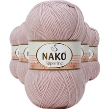 Venüs Shopping 5 Adet Süper Inci El Örgü Ipi 100 gr Gül Goncası 318