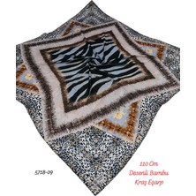 5718 110CM Desenli Bambu Kraş Eşarp