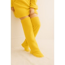 Mulberry Wellsoft Peluş Diz Üstü Ev Çorabı Uzun Çorap