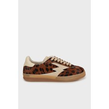 Moaconcept Leopar Desenli Deri Sneaker Ayakkabı Bayan Ayakkabı MG635CO