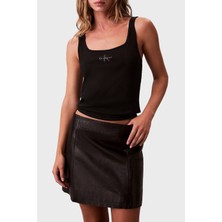 Calvin Klein Fitilli Logolu Pamuklu Slim Fit Yuvarlak Yaka Atlet LV047A804GUB1 Bayan Atlet LV047A804G Ub1