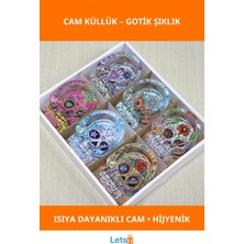 Letsii Kuru Kafa Figürlü Dekoratif Cam Küllük