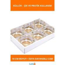 Letsii Şeffaf Dayanıklı Cam Küllük 10 cm Minimal Tasarım