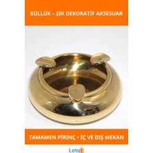 Letsii Şık Parlak Pirinç Küllük Dayanıklı ve Hijyenik