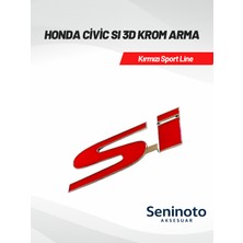 Honda Civic Sı 3D Krom Arma – Kırmızı (Sport Line Oto Aksesuar)