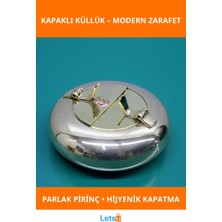 Letsii Şık Pirinç Kapaklı Küllük Dekoratif ve Hijyenik Kullanım