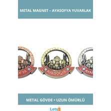 Letsii Istanbul Temalı Metal Magnet Ayasofya Tasarımlı Dekoratif Magnet