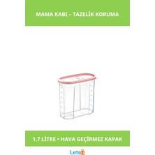 Letsii 1.7 Litre Hava Geçirmez Kaliteli Plastik Mama Kabı