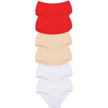 Venüs Shopping 6 Adet Tutku Kadın Yüksek Bel Bato Kalın Lastik Külot S18