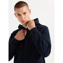 Jeep Kapüşon Yaka Düz Lacivert Erkek Sweatmont J5WM-SWT7399