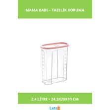 Letsii Hava Geçirmez 2.4 Litre Plastik Mama Kabı