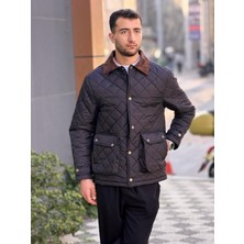 Rocqerx X-2033 Yaka Garni Detaylı Astarlı Kapitone Mont