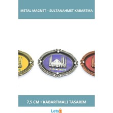 Letsii Istanbul Temalı Metal Magnet Sultanahmet 7.5 cm Kabartmalı