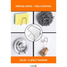 Letsii Kendinden Yapışkanlı Paslanmaz Çelik Drenaj Askısı
