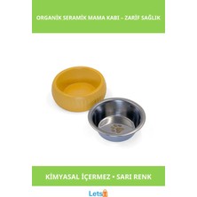 Letsii Organik Seramik Kedi Köpek Mama Kabı Sarı 250ML