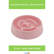 Letsii Sağlıklı Yavaş Yeme Kabı 175 ml Mor, Mavi, Yeşil, Pembe