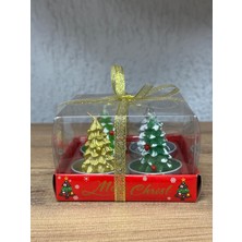 Tunç Yılbaşı 4'lü Mum Seti, Noel Baba Mum, Kardan Adam Mum, Karlı Yılbaşı Evi Mum, Yılbaşı Çamı Mum, Yılbaşı Hediyelik