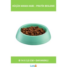Letsii Dayanıklı Yıkanabilir Küçük Yuvarlak Mama Kabı 14CM Mor Mavi Yeşil Pembe