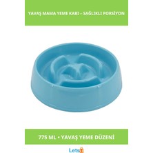 Letsii Mikopet Yavaş Mama Yeme Kabı 775 Ml. Sağlıklı Plastik Tasarım