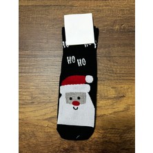 Gülümse Gel Yeni Yıl Çorabı Yılbaşı Çorap Noel Baba Kışlık Havlu Çorap 35-41