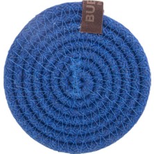 Ovebu Pamuk Kordon Ip Bardak Altlığı 4’ıü Set, Renk: Mavi