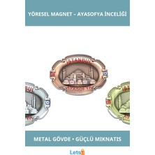 Letsii Istanbul Yöresel Magnet Ayasofya Tasarımlı Metal Dekoratif