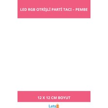 Letsii LED Işıklı Rgb 3 Fonksiyonlu Otrişli Parti Tacı Pembe