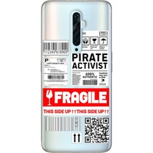 Nurdic Oppo Reno 2z Uyumlu Kılıf Silikon Desenli Resimli Kapak Fragile