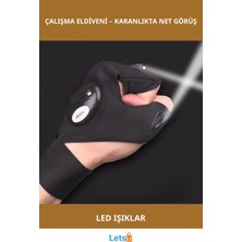 Letsii LED Işıklı Çalışma Eldiveni Sağ Sol Çift