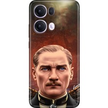 Nurdic Oppo Reno 13 Pro Kılıf Tema Art Desenli Baskılı Silikon Asil Atatürk