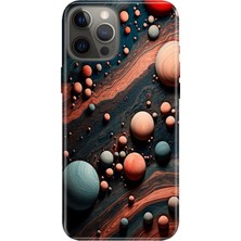 Nurdic iPhone 12 Pro Max Uyumlu Kılıf Resimli Desenli Silikon Gezegen