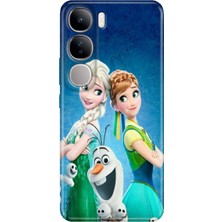 Nurdic Vivo V40 Lite Kılıf Desenli Cover Silikon Elsa Anna Olaf