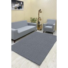 Gül Model Welsoft Halı Örtüsü Koyu Gri Renk - 200 x 300