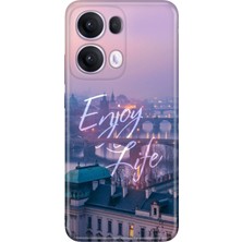 Nurdic Oppo Reno 13 Pro Kılıf Tema Trendy Silikon Baskılı Enjoy Life
