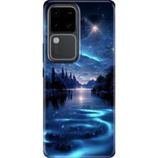 Nurdic Vivo V30 Uyumlu Kılıf Resimli Desenli Silikon Arka Kapak Gece Yarısı
