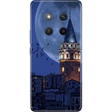 Nurdic Honor Magic 7 Lite - X9C 5g Kılıf Retro Trendy Silikon Baskılı Galata Moon