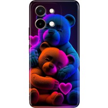 Nurdic Vivo Y28 Kılıf Trend Baskılı Silikon Bear Love