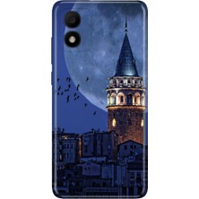 Nurdic Tcl 303 Uyumlu Kılıf Resimli Desenli Silikon Galata Moon