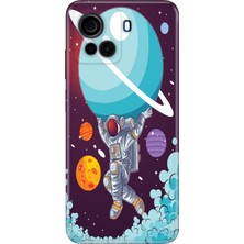 Nurdic Casper Via F30 Kılıf Kamera Korumalı Silikon Desenli Resimli Uv Kapak Astronot