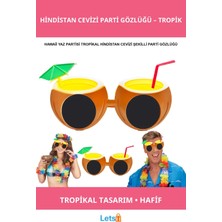 Letsii Hindistan Cevizi Desenli Yaz Parti Gözlüğü