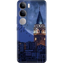 Nurdic Vivo V40 Lite Kılıf Desenli Cover Silikon Galata Moon