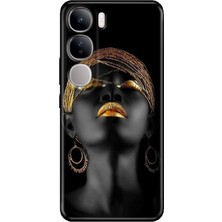 Nurdic Vivo V40 Lite Kılıf V40 Lite Desenli Tpu Silikon Baskılı Afrikalı Kız