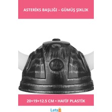 Letsii Viking Asteriks Gümüş Renkli Eğlenceli Kostüm Başlığı