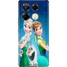 Nurdic Infinix Note 40 Pro 5g Kılıf Tema Trendy Silikon Baskılı Elsa Anna Olaf