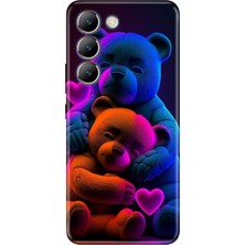 Nurdic Vivo V30 Lite Uyumlu Kılıf Resimli Desenli Silikon Bear Love