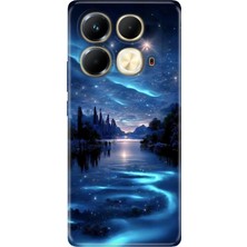 Nurdic Infinix Note 40 4g Uyumlu Kılıf Resimli Desenli Silikon Gece Yarısı