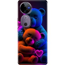 Nurdic Vivo V40 Uyumlu Kılıf V40 5g Desenli Tasarım Silikon Bear Love