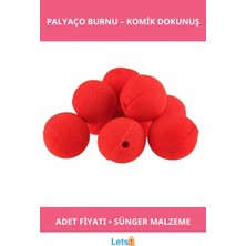 Letsii Kırmızı Sünger Palyaço Burnu Eğlenceli Parti Aksesuarı